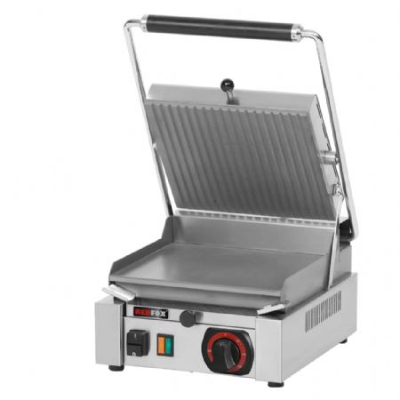 Gril de contact électrique surface inférieure plane et dessus rainuré dimensions alimentation monophasé