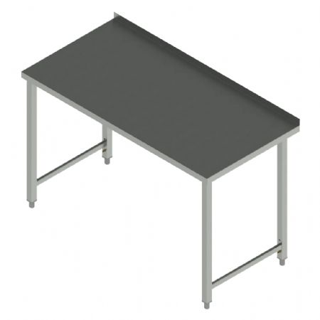 Table de travail inox îlot central avec tablette inférieure dimensions 180x70