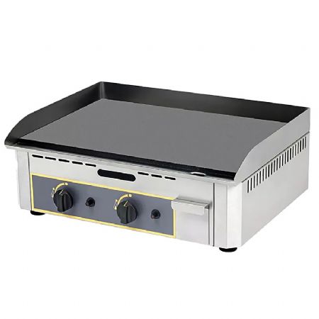 Plaque de cuisson gaz  poser surface lisse en acier dcarbur largeur 600mm - 6,4kW