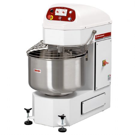 Pétrin boulangerie à spirale automatique, 2 vitesses, 2 timers, 40 kg, sur roues, 1230x1020x550 mm - Diamond - PSB-41M/2V Pétrin boulangerie à spirale automatique, 2 vitesses, 2 timers, 40 kg, sur roues, 1230x1020x550 mm - Diamond - PSB-41M/2V