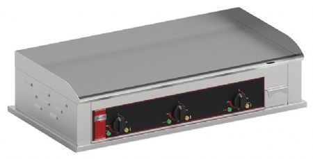 Plaque à snacker professionnelle Monophasé à poser en acier décarburé lisse 9 kW - Sofraca - PSE900A