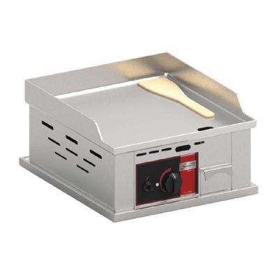 Plaque  snacker gaz  poser surface lisse en inox 1 zone 400x450 mm