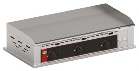 Plaque à snacker professionnelle Gaz lisse en acier décarburé 9 kW - Sofraca - PSG900A