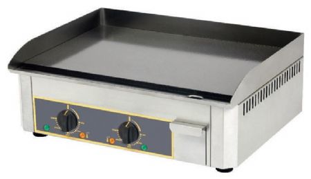 Plaque à snacker professionnelle Triphasé à poser émaillée lisse 6 kW - Furnotel - PSR600EE