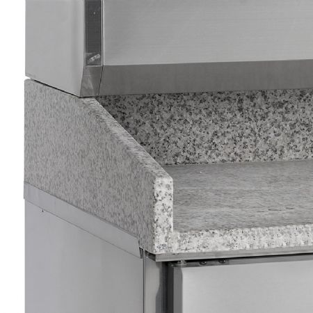 Table  pizza granite 3 portes +2C / +10C avec 6 bacs GN1/4
