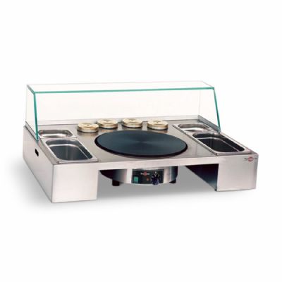 Plan de travail amovible en inox pour crpire 40 cm avec bacs GN