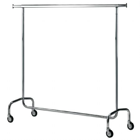 Porte-vtements sur roulettes dmontables chrom