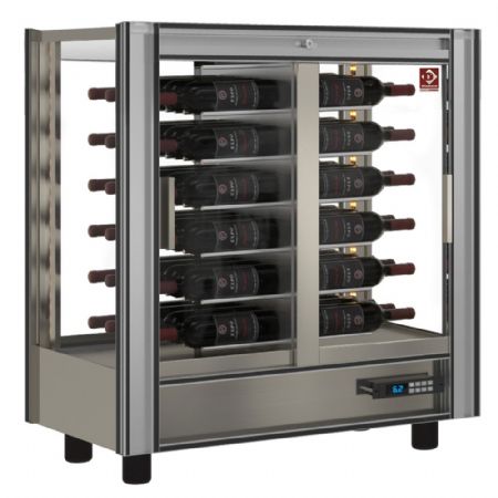 Cave à Vins traversante modulable 48 bouteilles 2 portes vitrées - Diamond - PVV-1/TR-R6