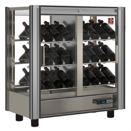 Cave à Vins traversante modulable 42 bouteilles 2 portes vitrées - Diamond - PVV-2/TR-R6