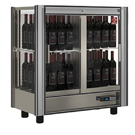Armoire réfrigérée vitrine à vins Lt. 216 modulable aluminium 860x530x938 mm - Diamond - PVV-3-R6
