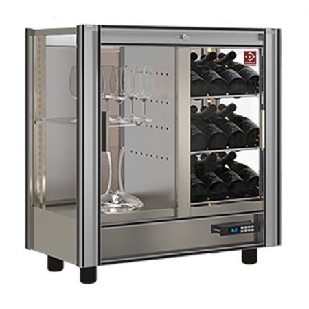 Armoire réfrigérée vitrine à vins Lt. 216 modulable 860x530x938 mm - Diamond - PVV-4-R6
