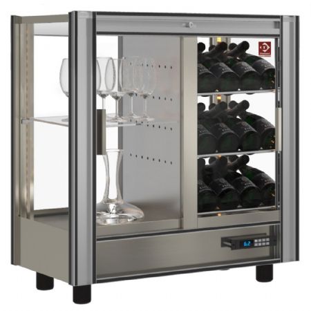 Armoire réfrigérée négative Vitrine à vins traversante modulable 860x530x938 mm - Diamond - PVV-4/TR-R6 Armoire réfrigérée négative Vitrine à vins traversante modulable 860x530x938 mm - Diamond - PVV-4/TR-R6