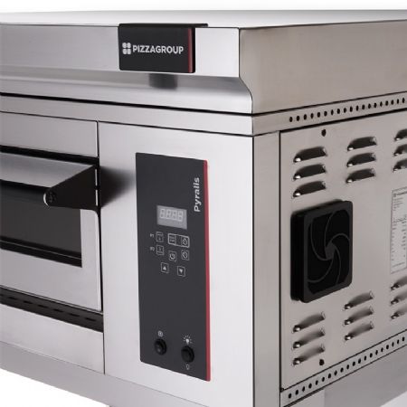 Four à Pizzas professionnel électrique 1 chambre 6 pizzas commandes digitales - Gamme Pyralis - Pizza Group - PYD6F
