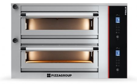 Four à Pizzas professionnel électrique à commandes digitales - 2 chambres 8 pizzas - Gamme PYRALIS - Pizza Group - PYD8F-2 Four à Pizzas professionnel électrique à commandes digitales - 2 chambres 8 pizzas - Gamme PYRALIS - Pizza Group - PYD8F-2