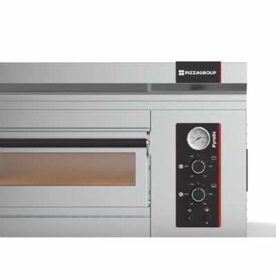 Four � pizza �lectrique 2 chambres acier inoxydable pour 12 pizzas diam�tre 30 � 34 mm