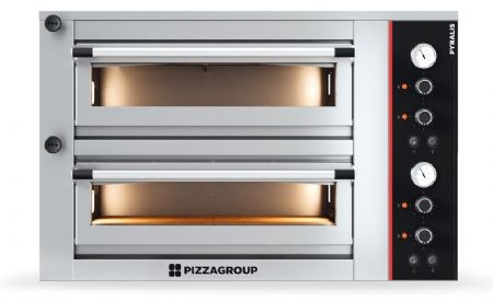 Four à Pizzas professionnel électrique à commandes mécaniques - 2 chambres 8 pizzas - Gamme PYRALIS - Pizza Group - PYM8-2 Four à Pizzas professionnel électrique à commandes mécaniques - 2 chambres 8 pizzas - Gamme PYRALIS - Pizza Group - PYM8-2
