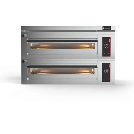 Four a pizza professionnel électrique commande digitale 2 chambres 6 pizza diamètre 30 à 34 cm