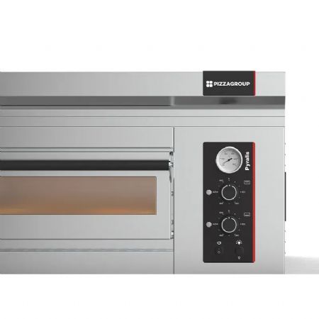 Four a pizza professionnel électrique commande mécanique 2 chambres 9 pizza diamètre 30 à 34 cm