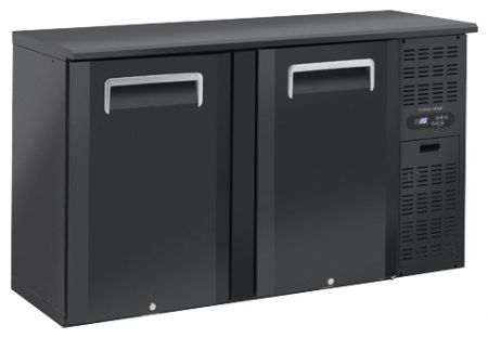 Arrière-bar réfrigéré 2 portes pleines à charnières 315 L +2/+8°C - Coolhead - QB 200