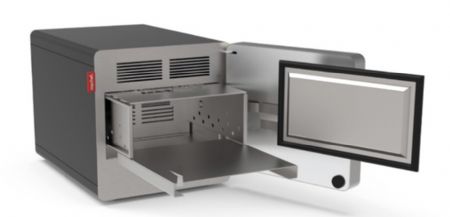 Four  convection compact lectrique noir avec commandes mcaniques