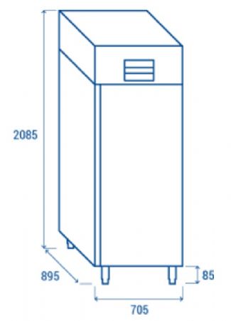 Conglateur vertical 1 porte pleine -18 / -22 C - 550L
