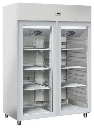 Congélateur vertical vitrée inox 1255 L - Coolhead - QNG 12