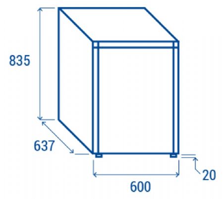 Conglateur petit volume 1 porte pleine inox -20 / -15 C - 200L