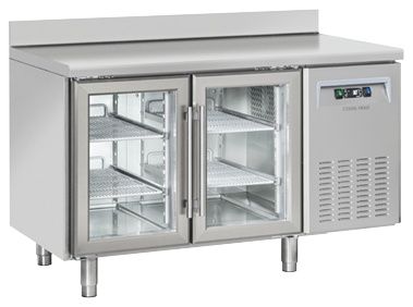 Table réfrigérée positive 2 portes vitrées avec dosseret 260 L - Coolhead - QRG 2200 Table réfrigérée positive 2 portes vitrées avec dosseret 260 L - Coolhead - QRG 2200