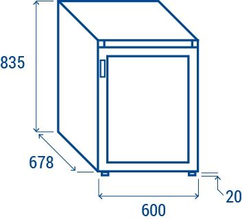 Armoire réfrigérée positive porte vitrée 200 L +2/+10°C - Coolhead - QRXG 200