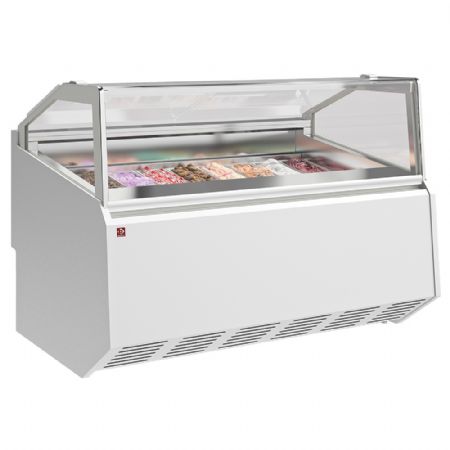 Vitrine  crme glace 12 bacs inox - 360x165 mm