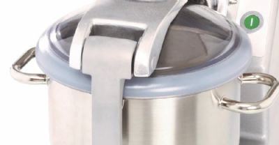 Cutter professionnel de table � vitesse variable avec cuve inox 15L - 300 � 3500 trs/min