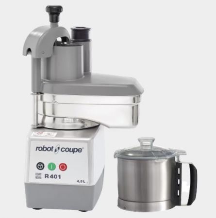 Combin cutter et coupe lgumes monophas 1 vitesse avec cuve inox 4,5L et 4 disques inclus - 1500 trs/min