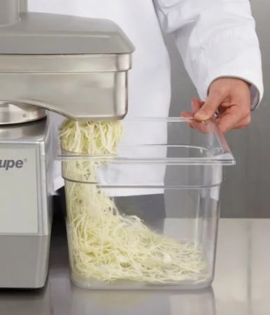 Combin� cutter et coupe l�gumes monophas� 1 vitesse avec cuve inox 4,5L et 4 disques inclus - 1500 trs/min