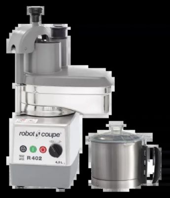 Combiné Cutter et coupe légumes monophasé avec cuve inox 4,5L avec 6 disques inclus - 0,75kW Combiné Cutter et coupe légumes monophasé avec cuve inox 4,5L avec 6 disques inclus - 0,75kW