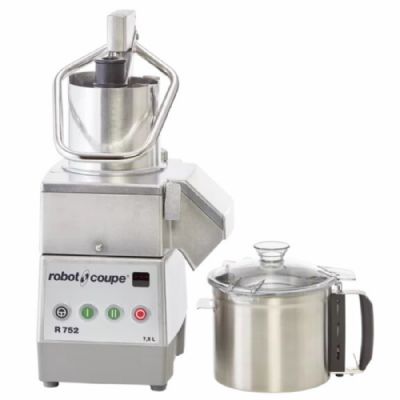 Combiné Cutter et coupe légumes avec cuve inox 7,5L - 750-1500 trs/min Combiné Cutter et coupe légumes avec cuve inox 7,5L - 750-1500 trs/min