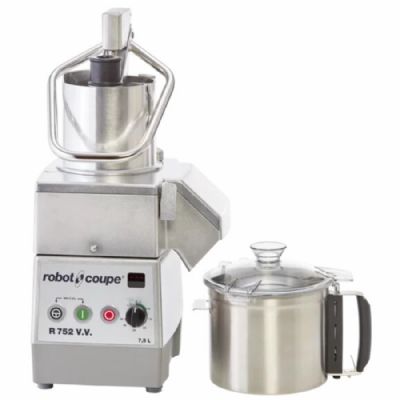 Combiné Cutter et coupe légumes avec cuve inox 7,5L - cutter : 300 à 3500 trs/min cl : 300 à 1000 trs/min Combiné Cutter et coupe légumes avec cuve inox 7,5L - cutter : 300 à 3500 trs/min cl : 300 à 1000 trs/min