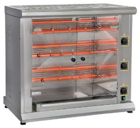 Rôtissoire professionnelle électrique 3 broches 12 poulets - Furnotel - RBE12