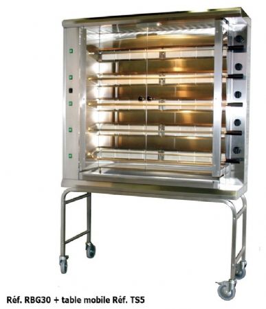 Rôtissoire professionnelle Gaz 30 poulets - Furnotel - RBG30