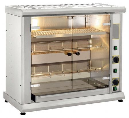 Rôtissoire professionnelle Gaz 2 broches 8 poulets - Furnotel - RBG80