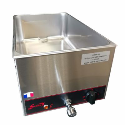 Bain marie �lectrique ave robinet de vidange 1 cuve GN1/1 - 325x524x260 mm