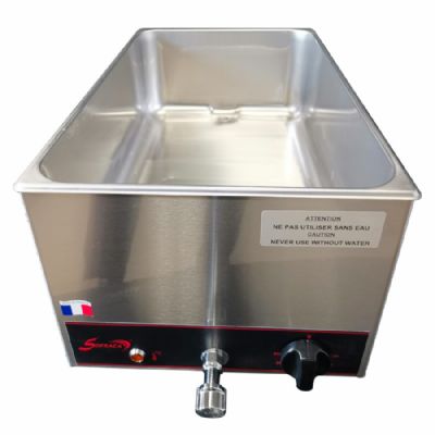 Bain marie lectrique ave robinet de vidange 1 cuve GN1/1 - 325x524x260 mm