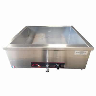 Bain marie �lectrique ave robinet de vidange 1 cuve GN2/1 - 698x600x255 mm