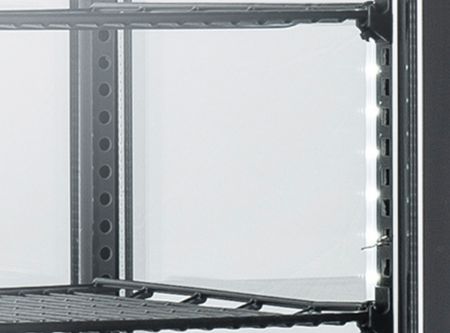 Vitrine rfrigre 4 faces vitres noire -1 / +7 C - 235L