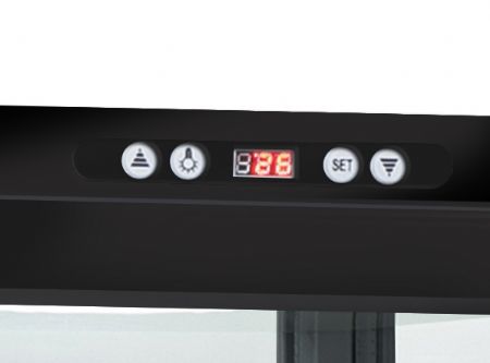 Vitrine rfrigre 4 faces vitres noire -1 / +7 C - 235L