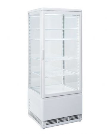 Vitrine rfrigre 4 faces vitres blanche -1 / +7 C - 100L