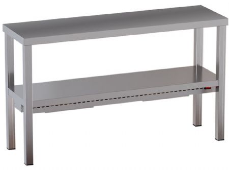 Étagère chauffante professionnelle 1400x300x700 mm 2 niveaux - Diamond Promo - RC142-SE7