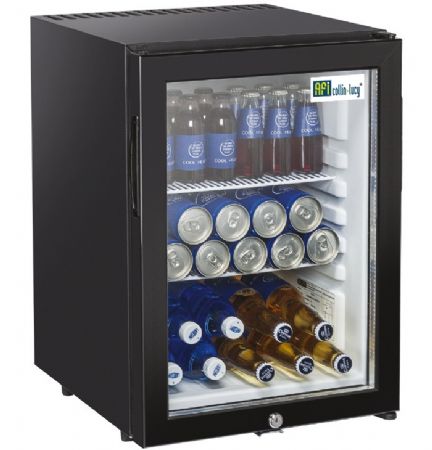 Mini bar d'hotel 1 porte vitre noire +5 / +12C - 34L