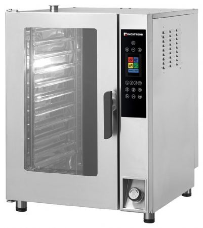 Four mixte professionnel Monophasé 12 kW niveaux commandes électroniques écran tactile GN 1/1 - Furnotel - RDT110E
