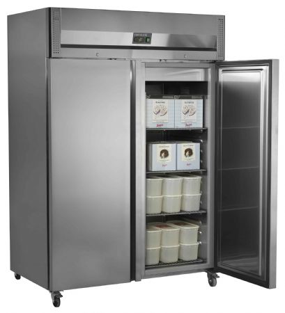 Armoire congélateur professionnelle vertical GN2/1 - 2 portes pleines - Tefcold - RF1420X1
