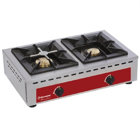 Réchaud 2 feux vifs gaz 7+ - Diamond Promo - RF2G/Q